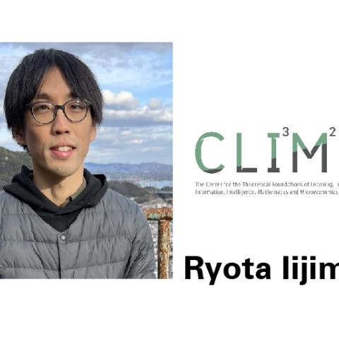 Photo of Ryota Iijima next to graphic of CLIMB logo 