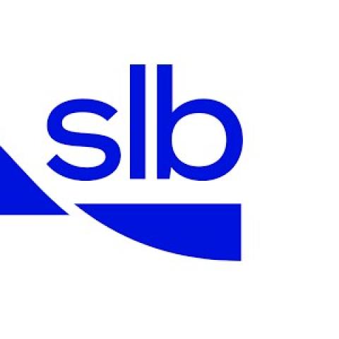 Blue SLB logo against white background