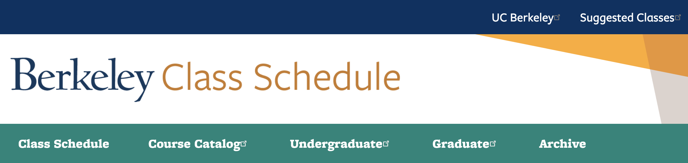Image of the Berkeley Class Schedule website