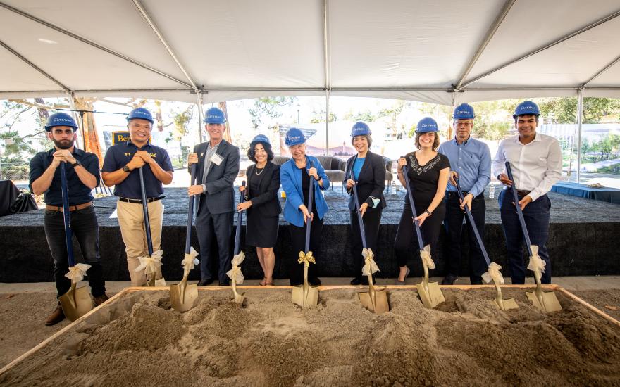 The ceremonial groundbreaking for the Gateway building. (Photo /Keegan Houser)