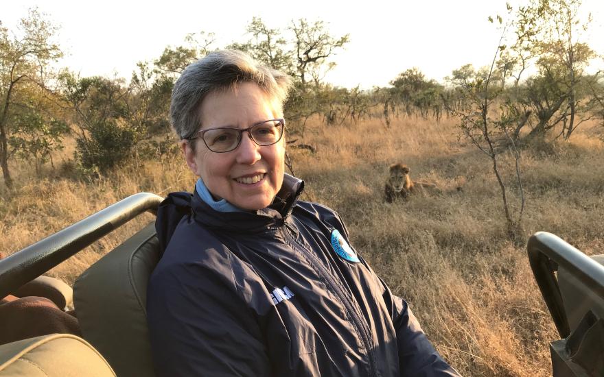 Deb Nolan on a 2018 safari at Sabi Sands Game Preserve